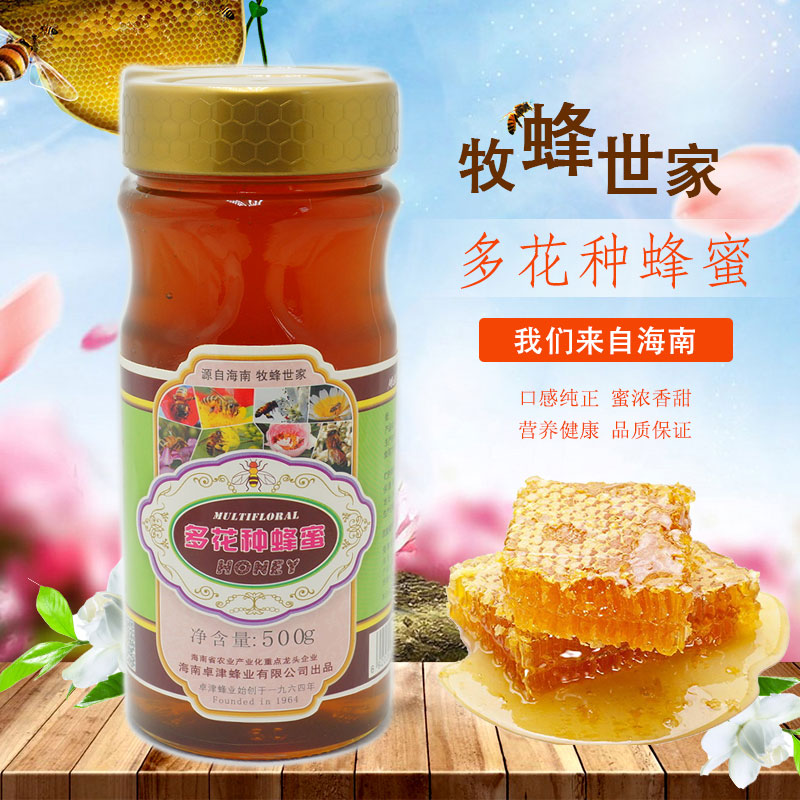 海南蜂蜜百花蜜源卓津多花种蜂蜜500g蜂蜜